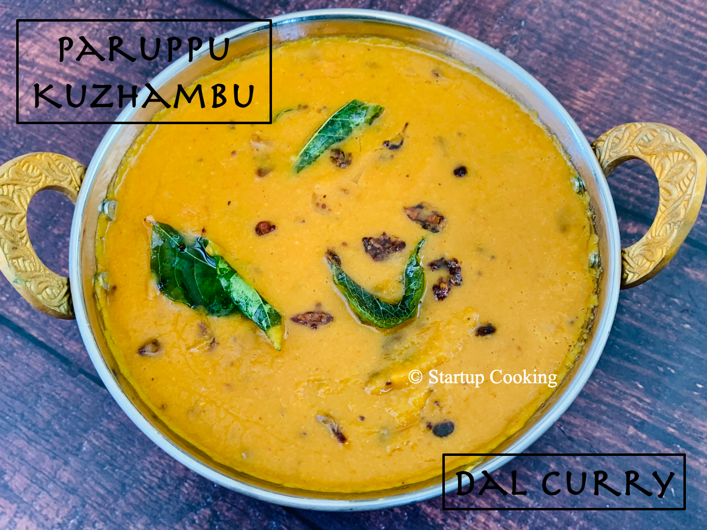 Dal Curry Recipe Paruppu Kuzhambu Recipe Startup Cooking 1