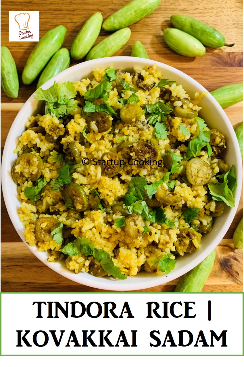 Tindora Rice Recipe Kovakkai Sadam Ivy Gourd Rice Startup Cooking 1