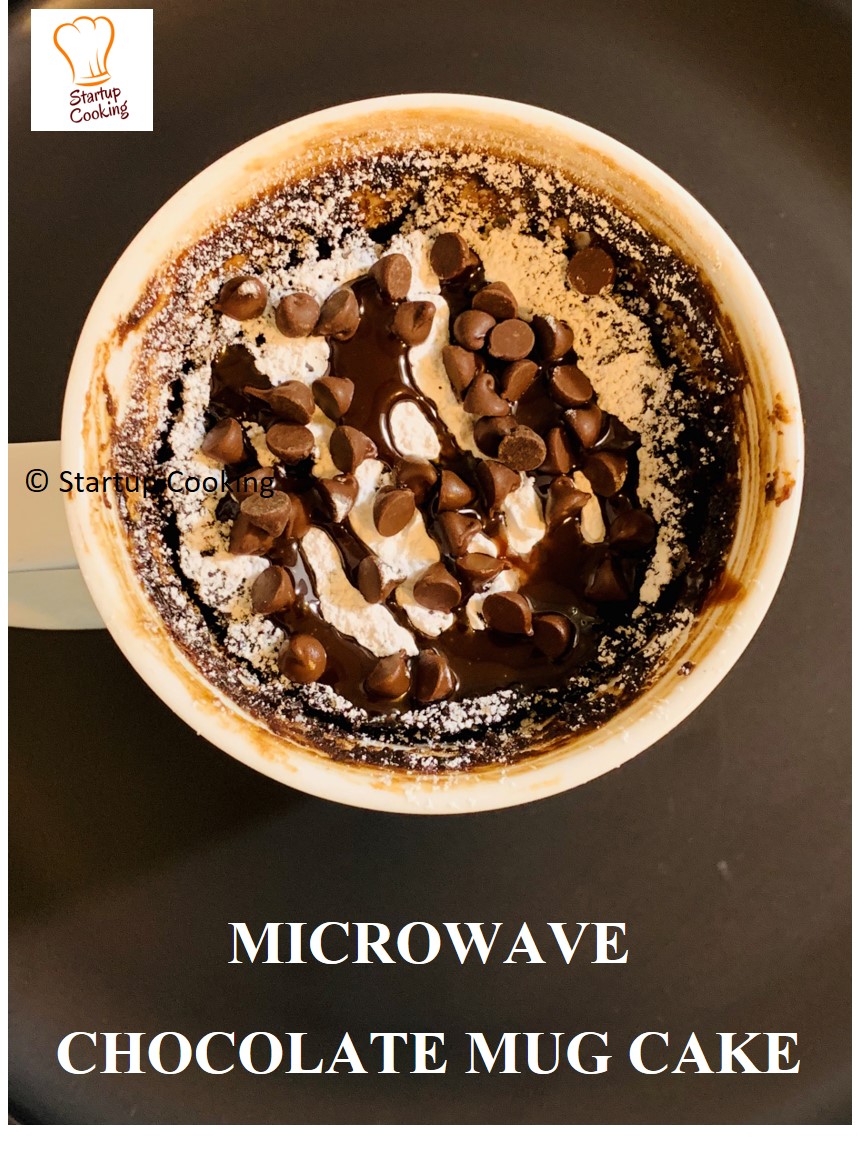 2 Minute Microwave Chocolate Mug Cake Chocolate Mug Cake Mug Cake Startup Cooking 1