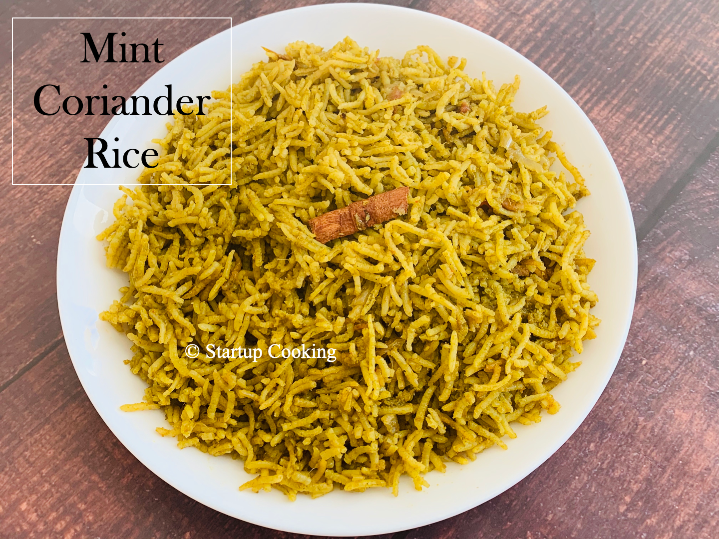 Mint Coriander Rice Recipe One Pot Rice Variety Rice Startup Cooking 1
