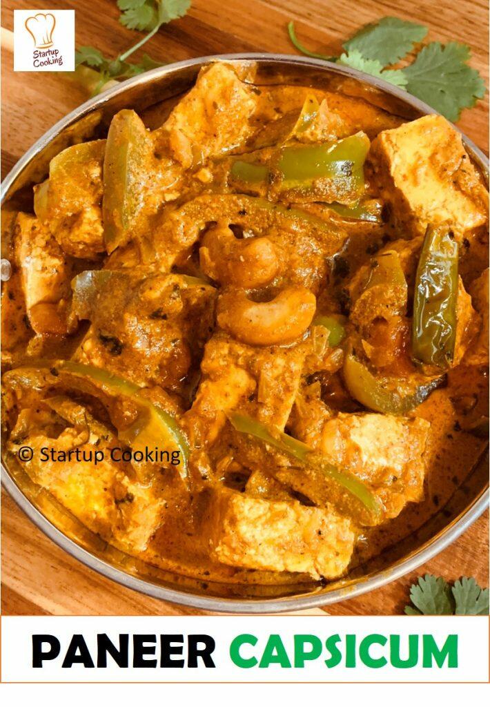 Paneer Capsicum Recipe Paneer Capsicum Sabzi Startup Cooking 1