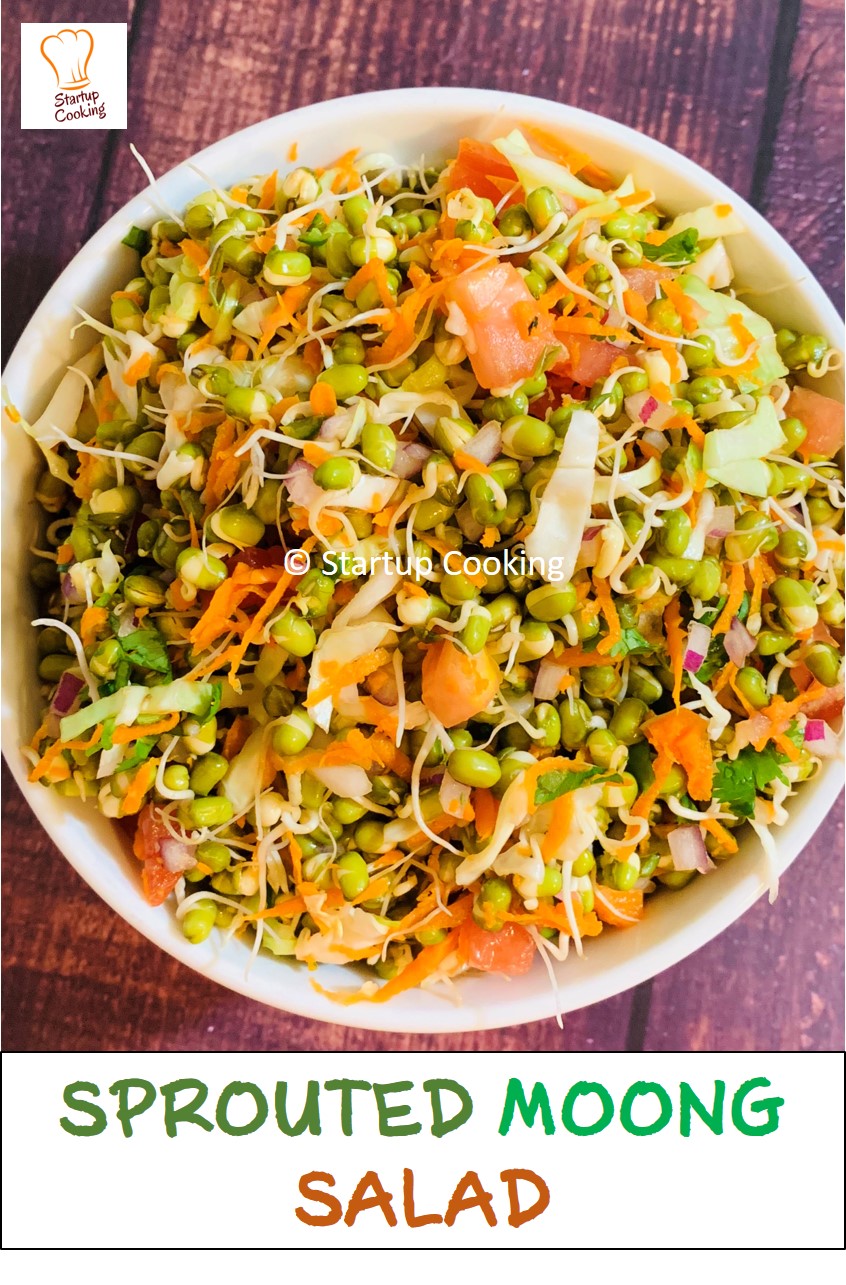 Sprouted Whole Green Gram Salad Recipe Healthy Sprout Salad Salad Recipe Startup Cooking 1