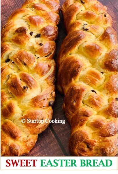 Portuguese Sweet Easter Bread Braided Easter Bread Sweet Easter Bread Easter Recipe Startup Cooking 1