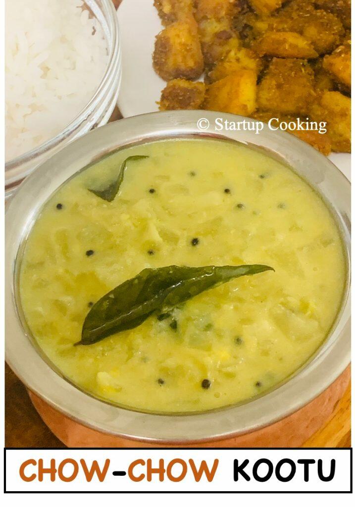 Chow Chow Kootu Recipe Chayote Kootu Kootu Recipes South Indian Kootu Recipe Startup Cooking 1