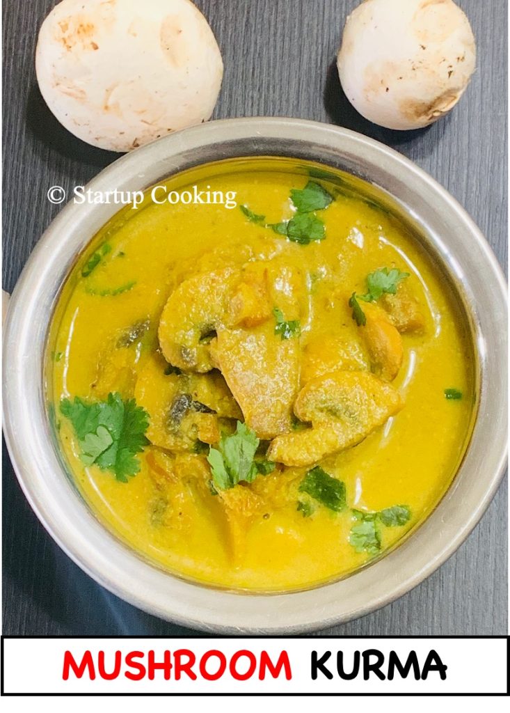 Mushroom Kurma Recipe Mushroom Salna Mushroom Recipes Startup Cooking 1