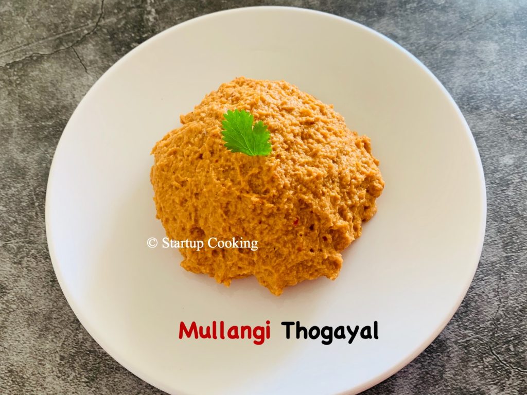 Mullangi Thogayal Radish Chutney Startup Cooking 18
