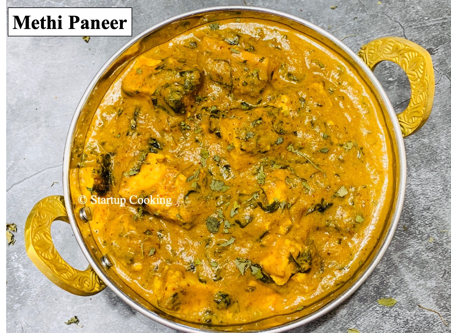 Methi Paneer Methi Paneer Recipe Startup Cooking 1