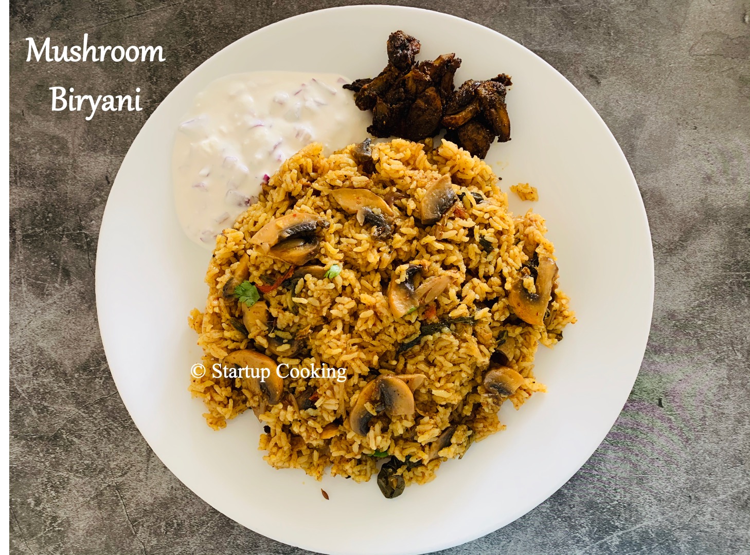 Mushroom Biryani Recipe Chettinad Mushroom Biryani Startup Cooking 1