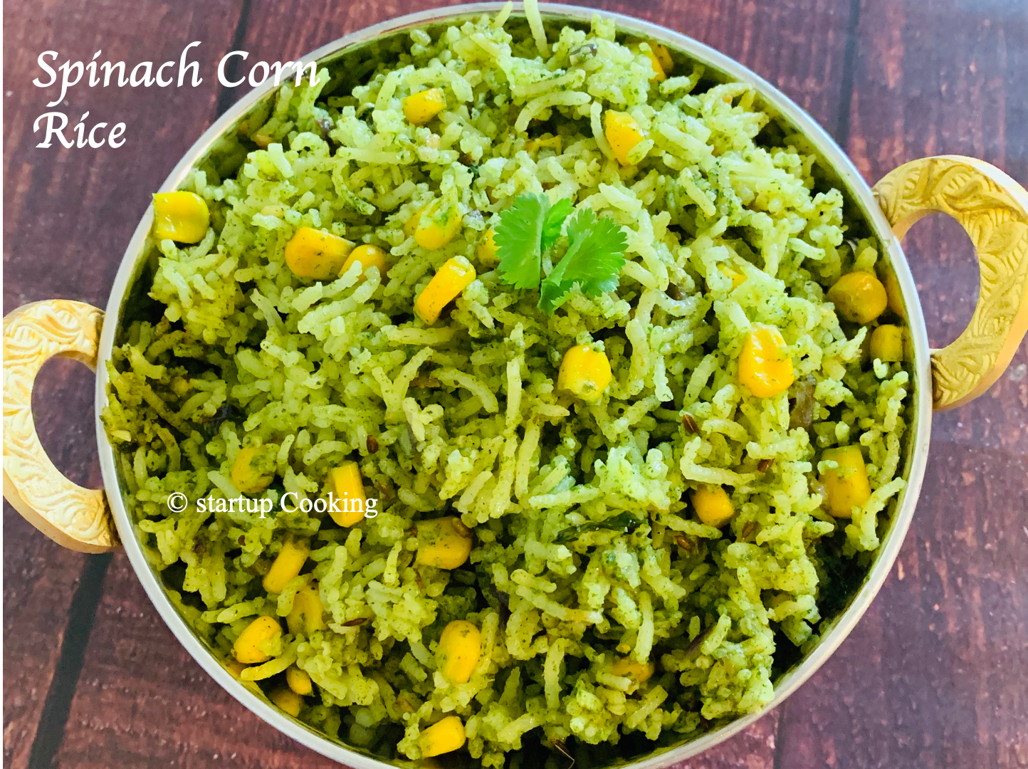 spinach corn rice