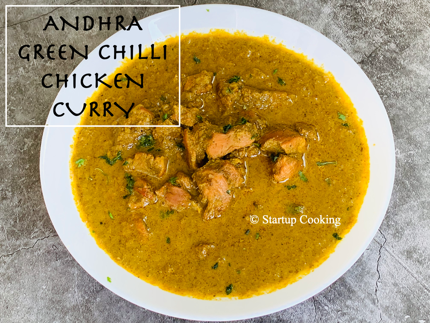 andhra green chilli chicken curry