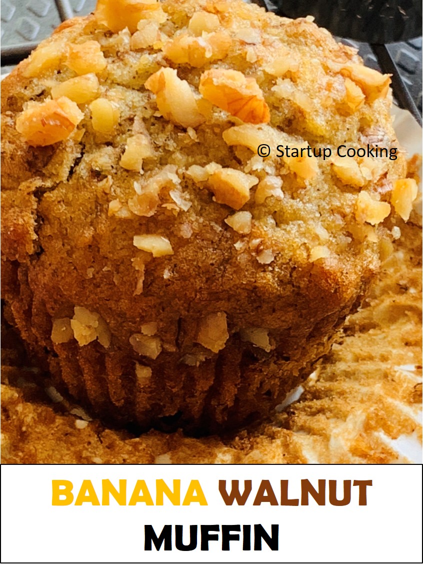Banana walnut muffin