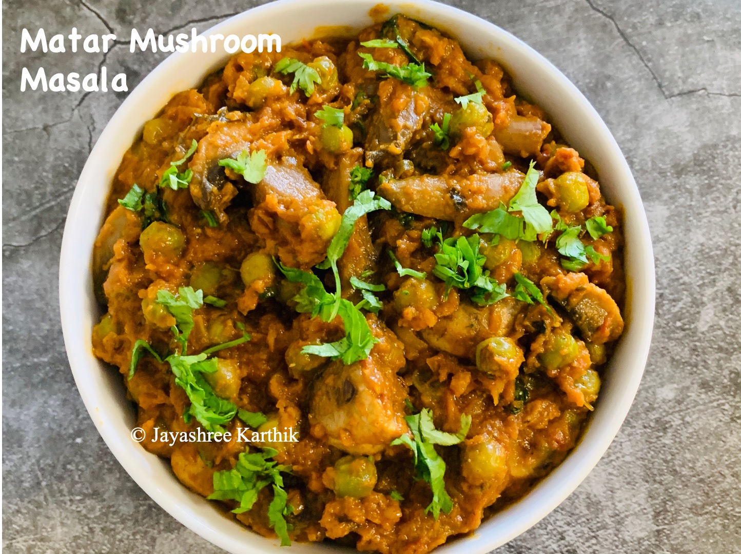 Matar Mushroom Masala