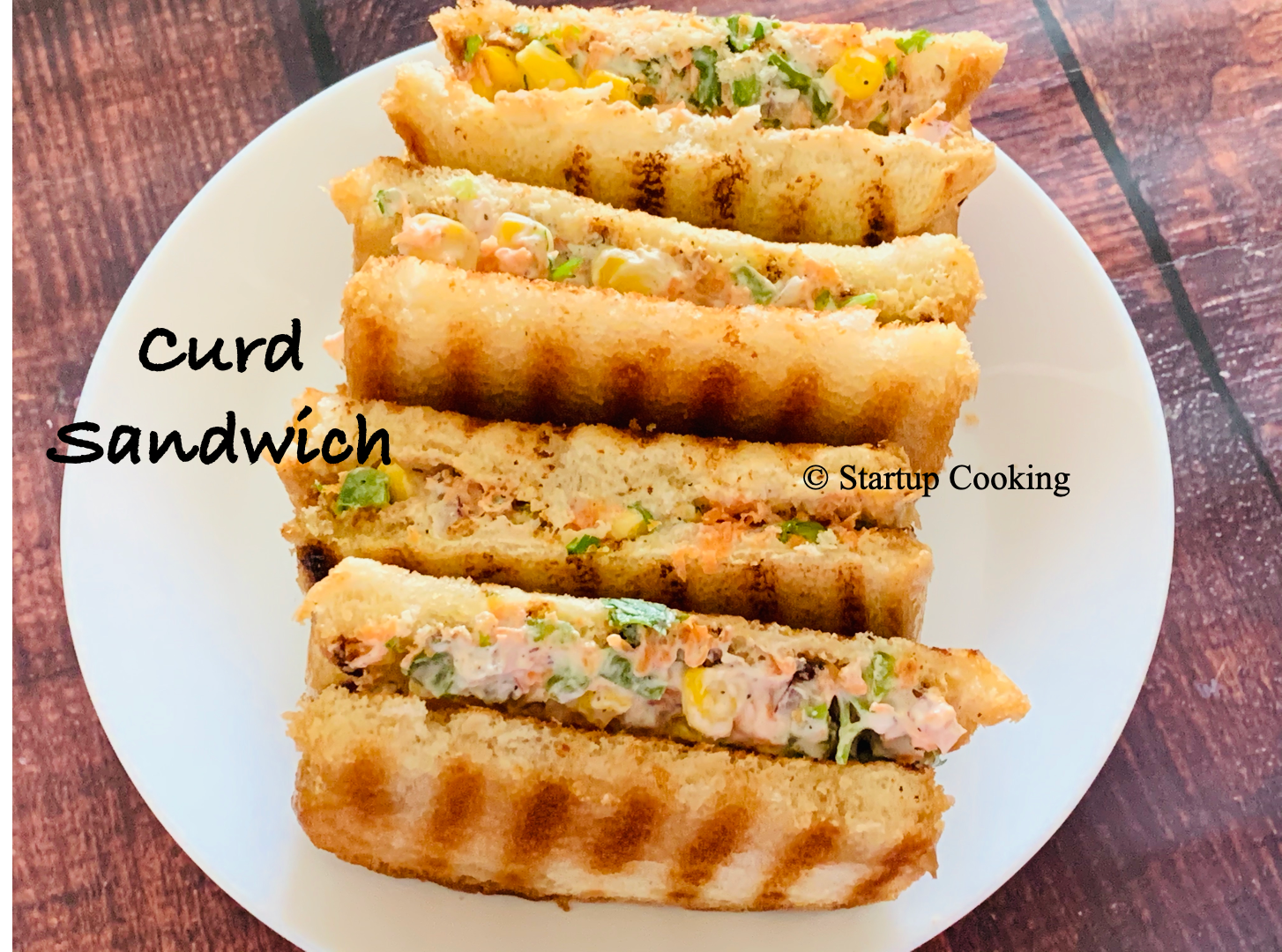 Curd Sandwich Recipe Yogurt Sandwich Recipe How To Make Curd Sandwich Recipe Startup Cooking 1