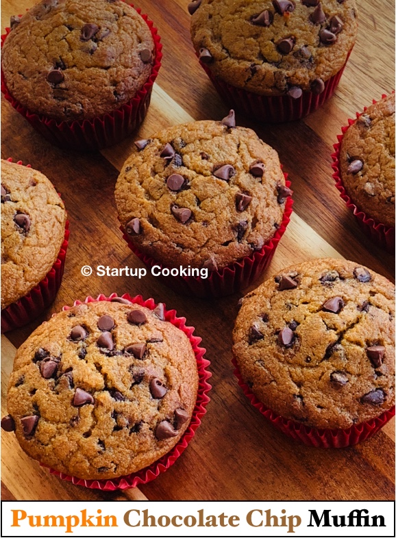 pumpkin chocolate chip muffin