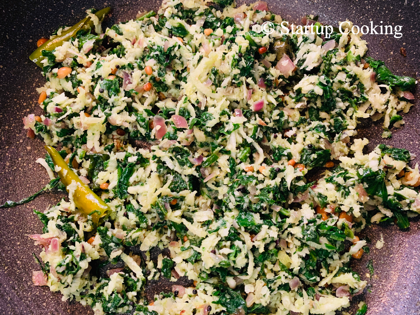 spinach poriyal
