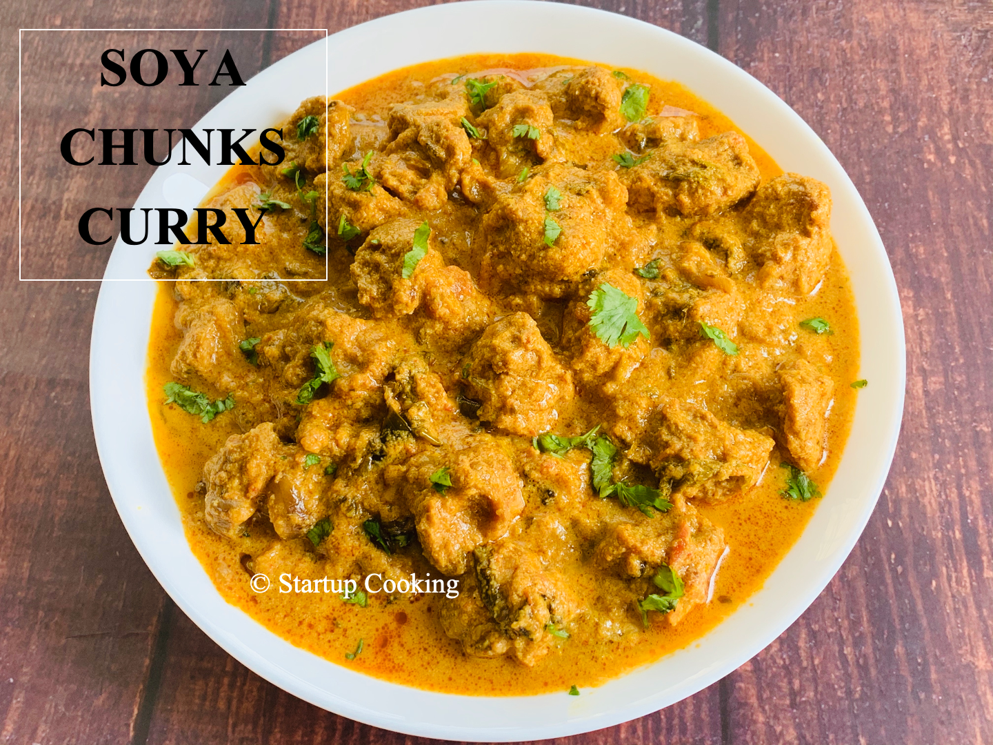 Soya Chunks Curry Recipe Meal Maker Curry Startup Cooking 1