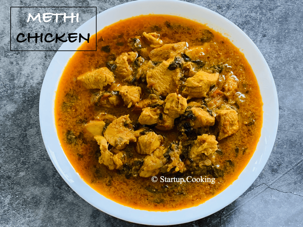 Methi Chicken Curry Recipe Fresh Methi Chicken Startup Cooking 4