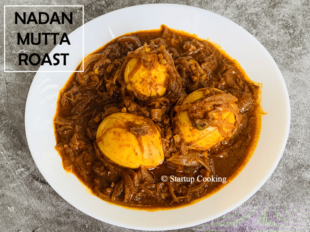 Nadan Mutta Roast Recipe Kerala Egg Roast Startup Cooking 4