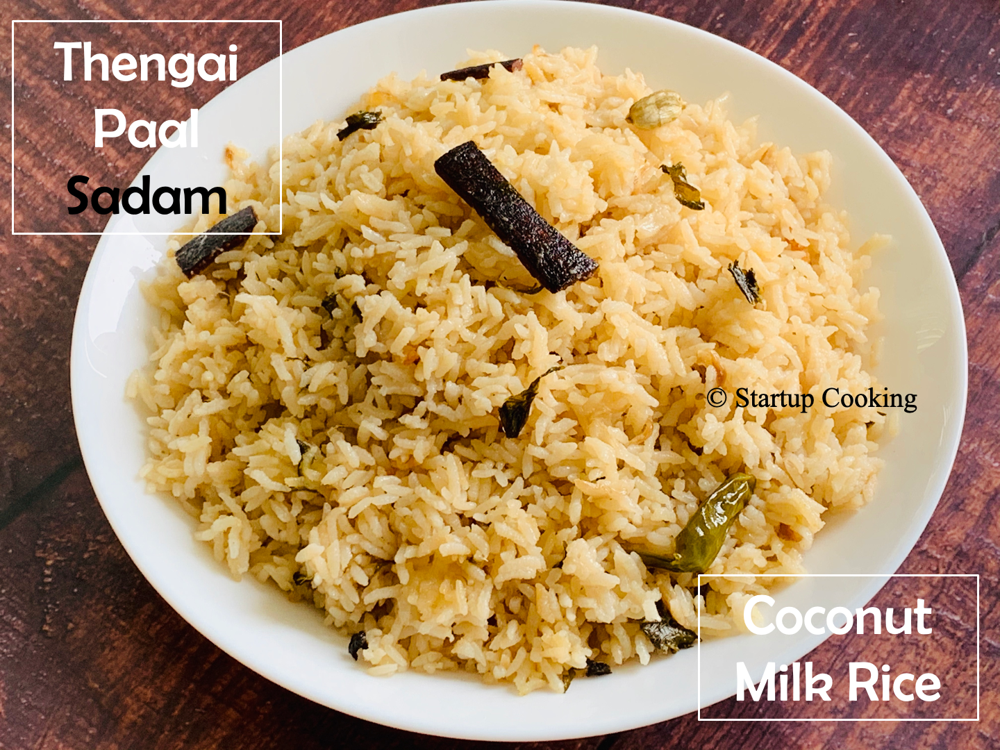 Thengai Paal Sadam How To Make Coconut Milk Rice Recipe Startup Cooking 1