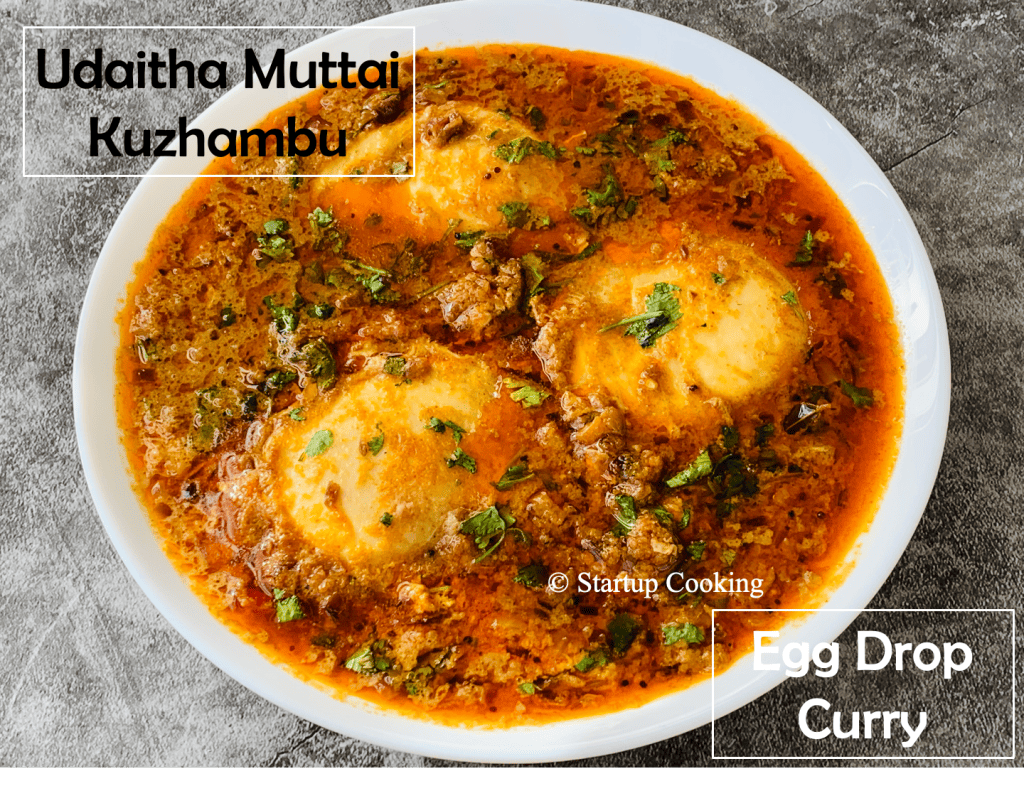 Udaitha Muttai Kuzhambu Recipe Egg Drop Curry Recipe Startup Cooking 1