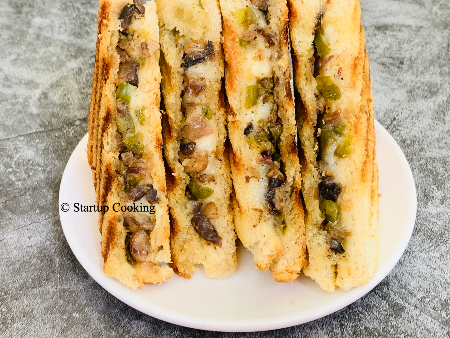 mushroom cheese sandwich