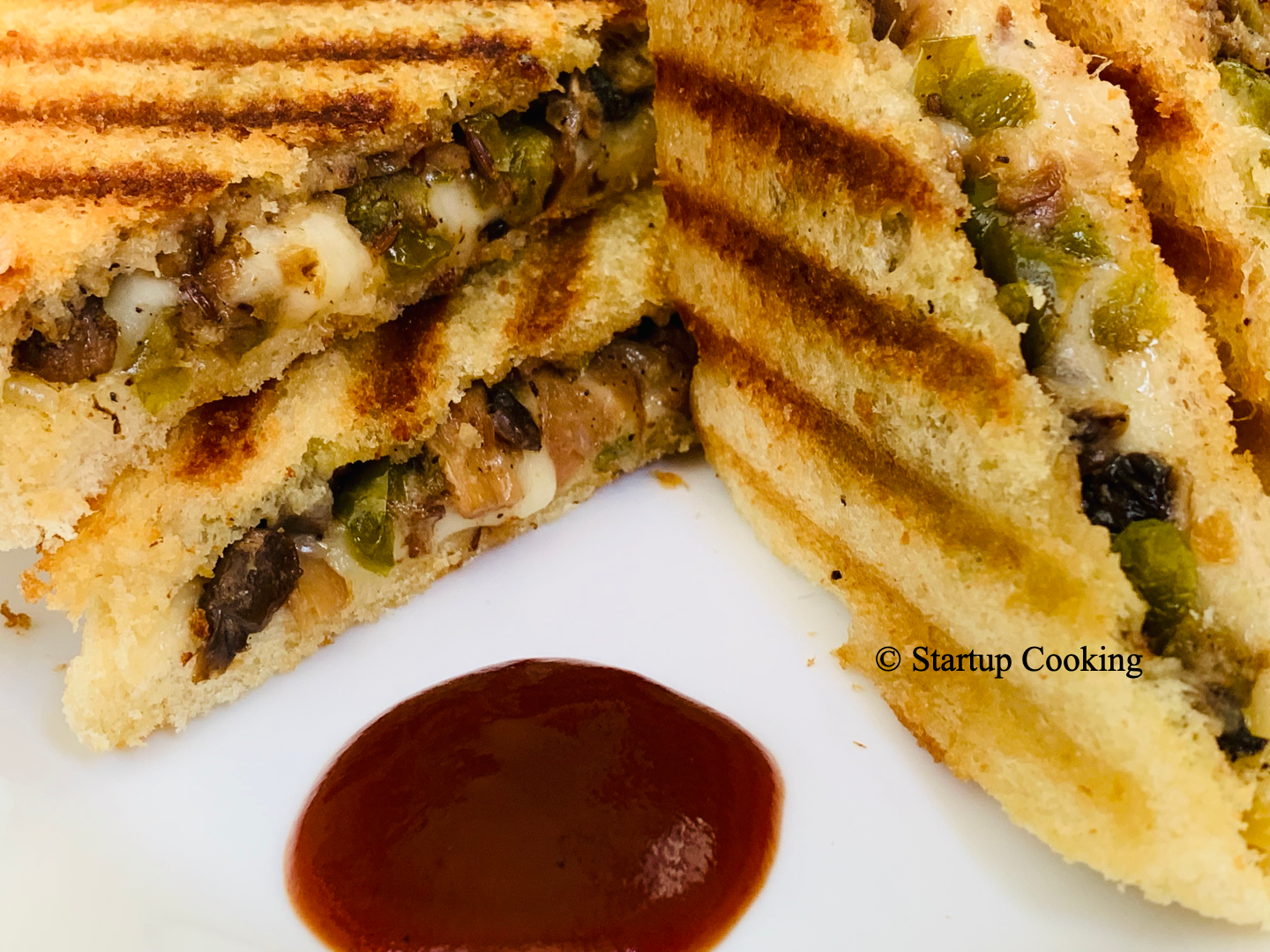 mushroom cheese sandwich