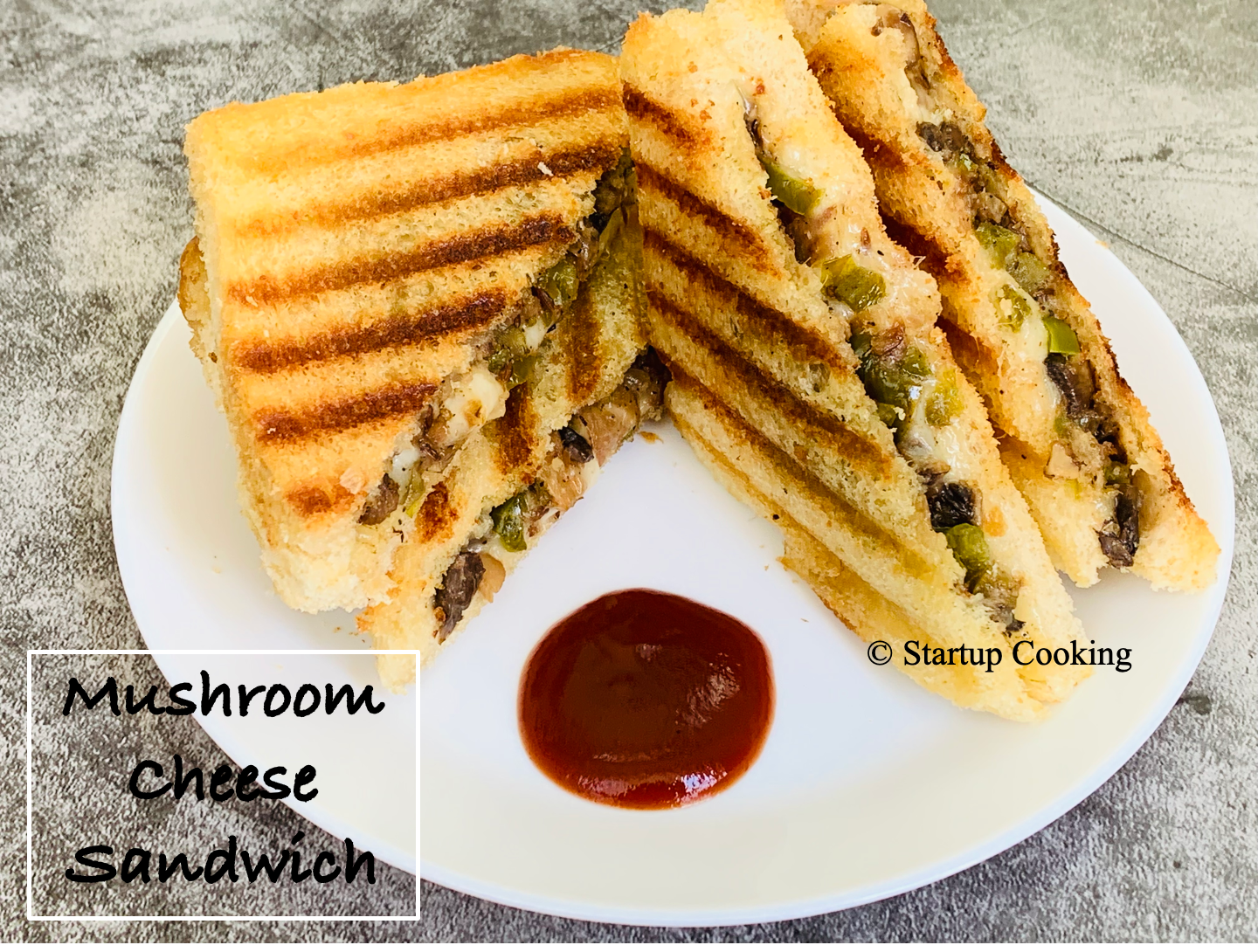 mushroom cheese sandwich