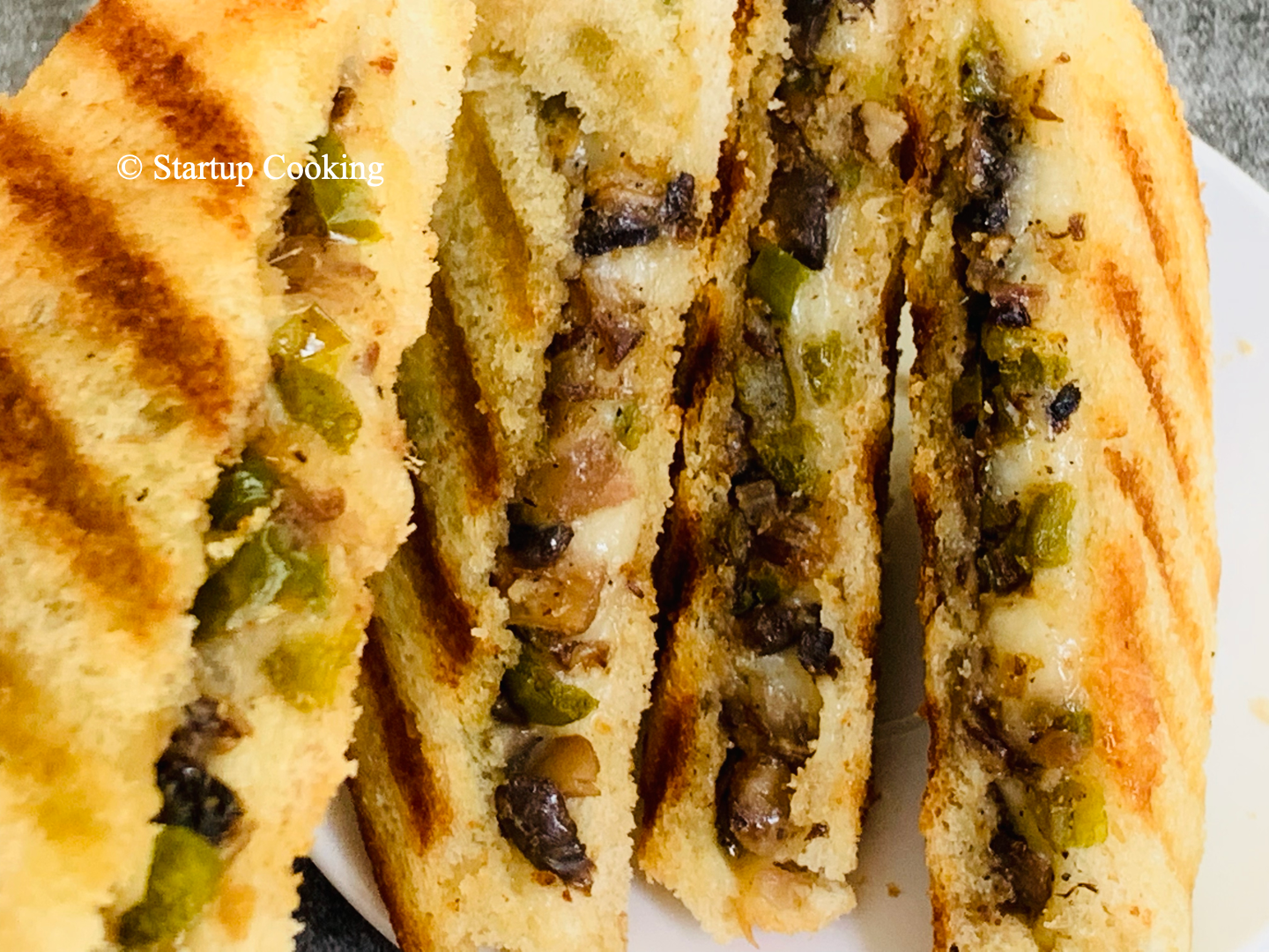 mushroom cheese sandwich