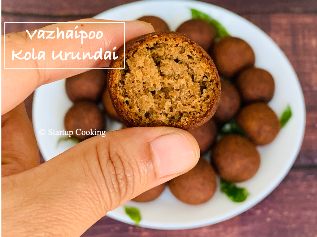 Vazhaipoo Kola Urundai Recipe Banana Blossom Fritters Startup Cooking 1