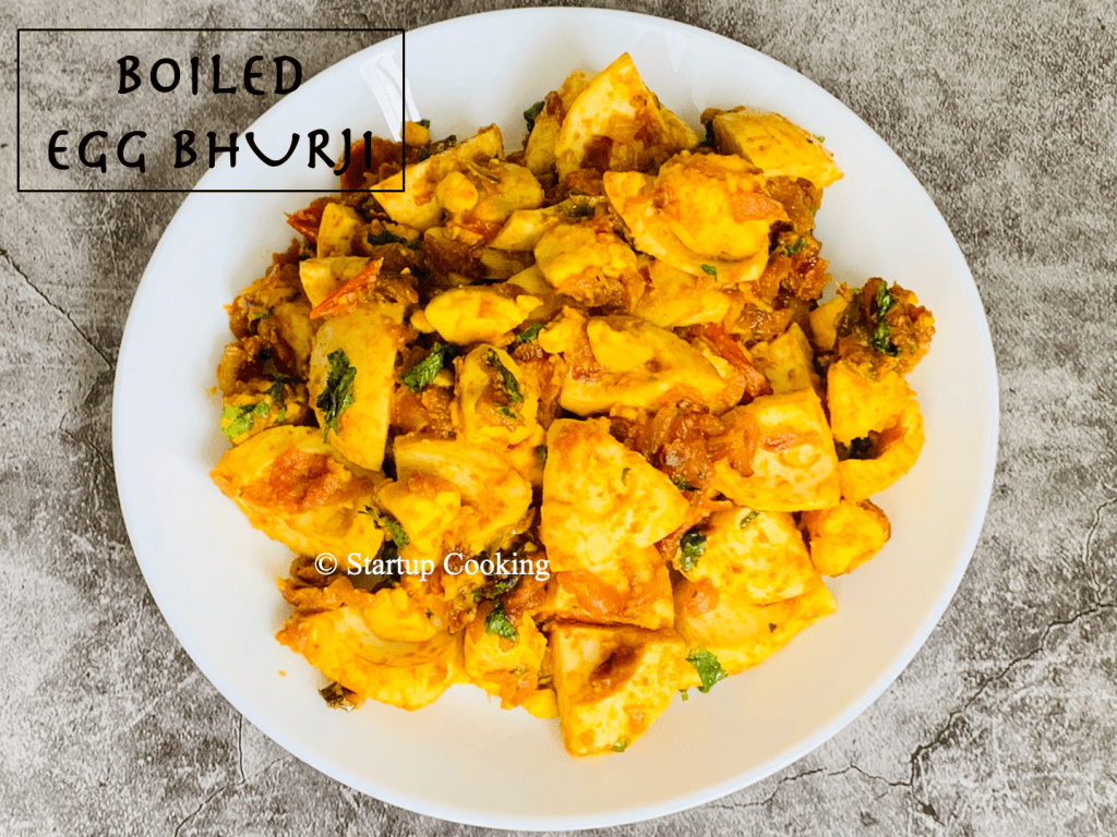 Boiled Egg Bhurji Recipe Boiled Egg Anda Bhurji Startup Cooking 1
