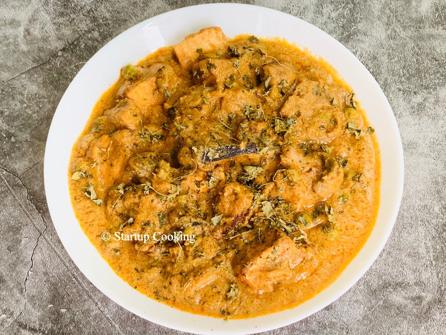 mushroom matar paneer gravy