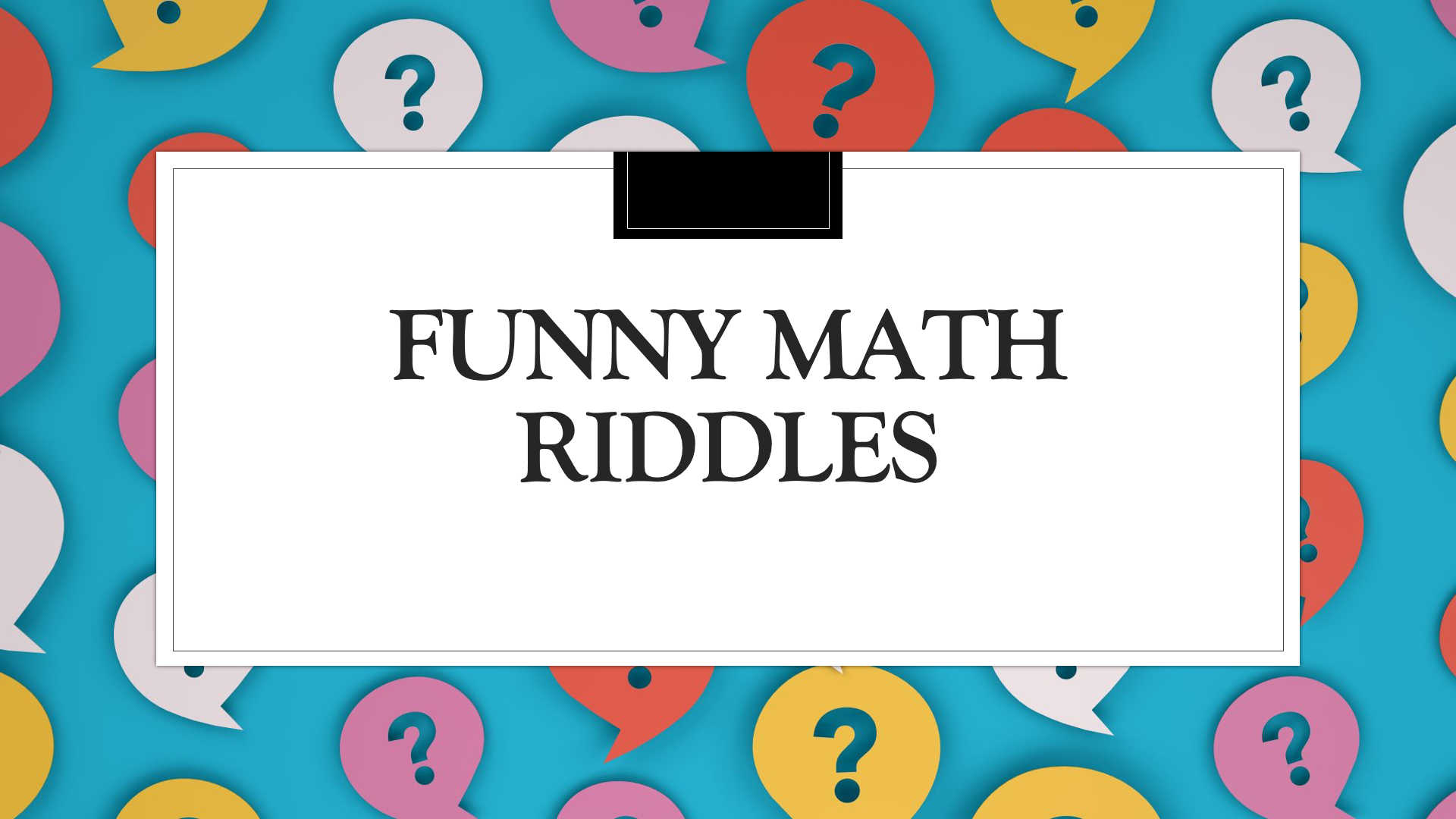 math riddles