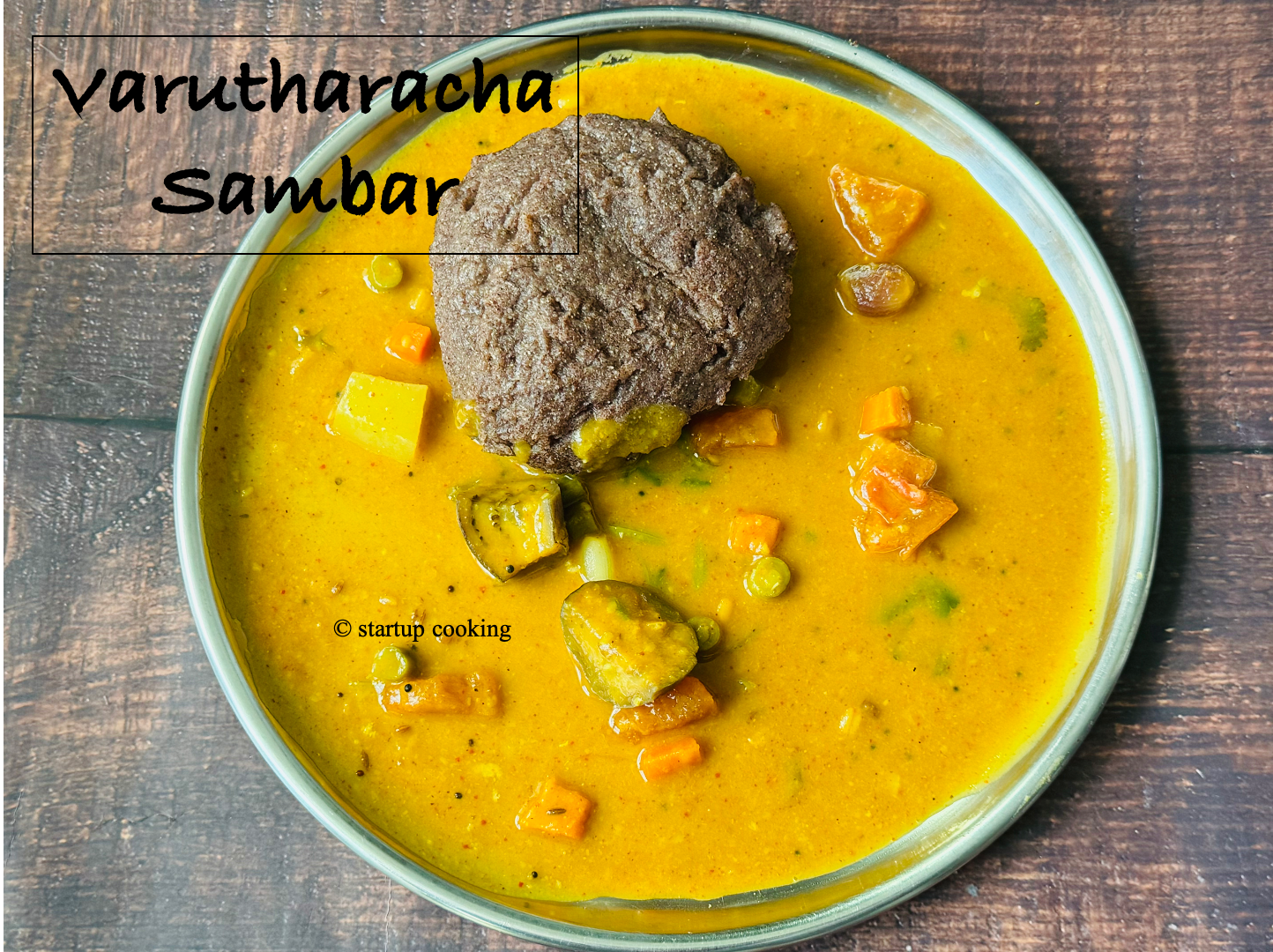Varutharacha Sambar Recipe With Coconut Startup Cooking 1