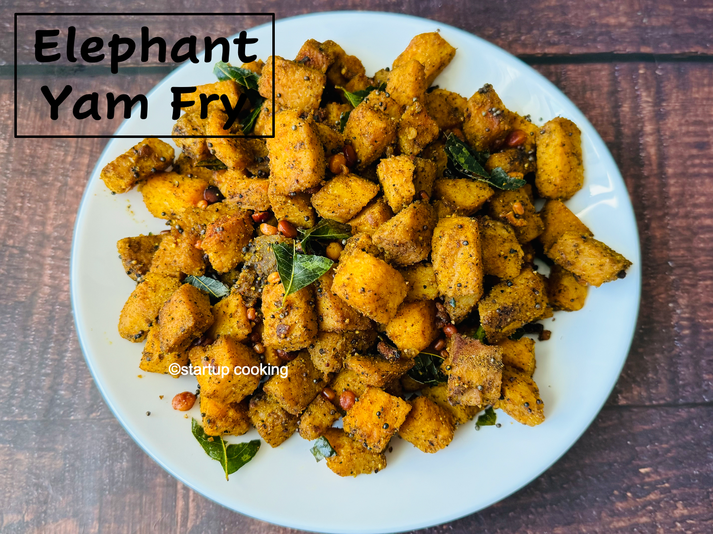 Indian Yam Roast Recipe Elephant Yam Fry Startup Cooking 1