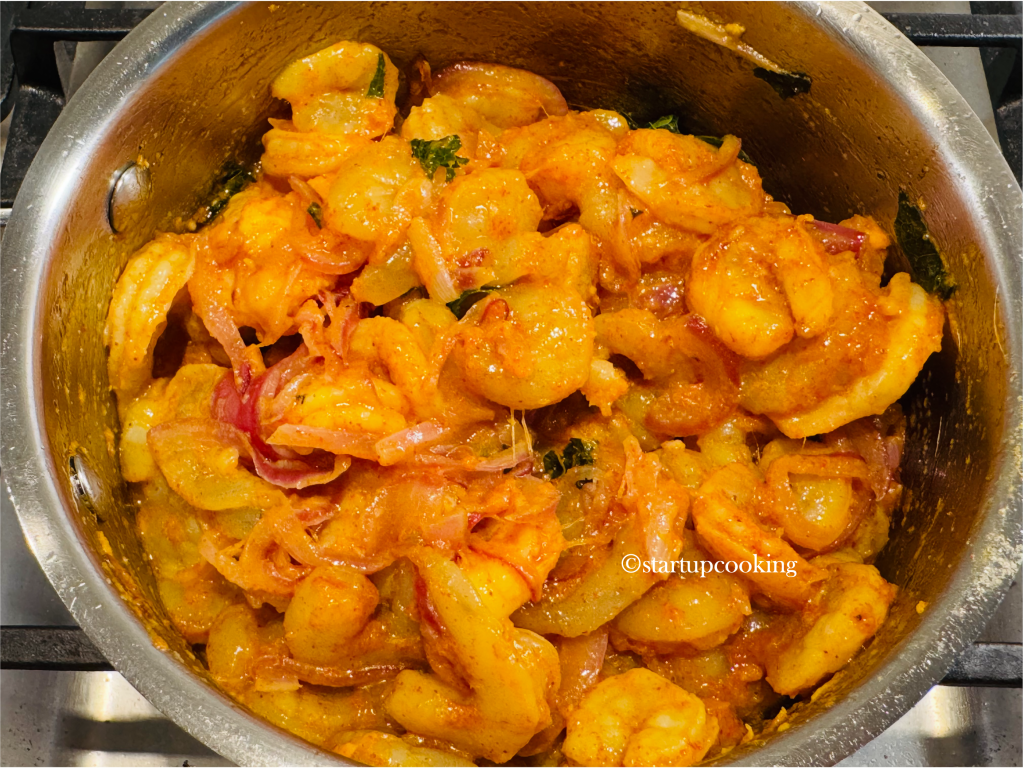 prawn thoran, chemmeen thoran