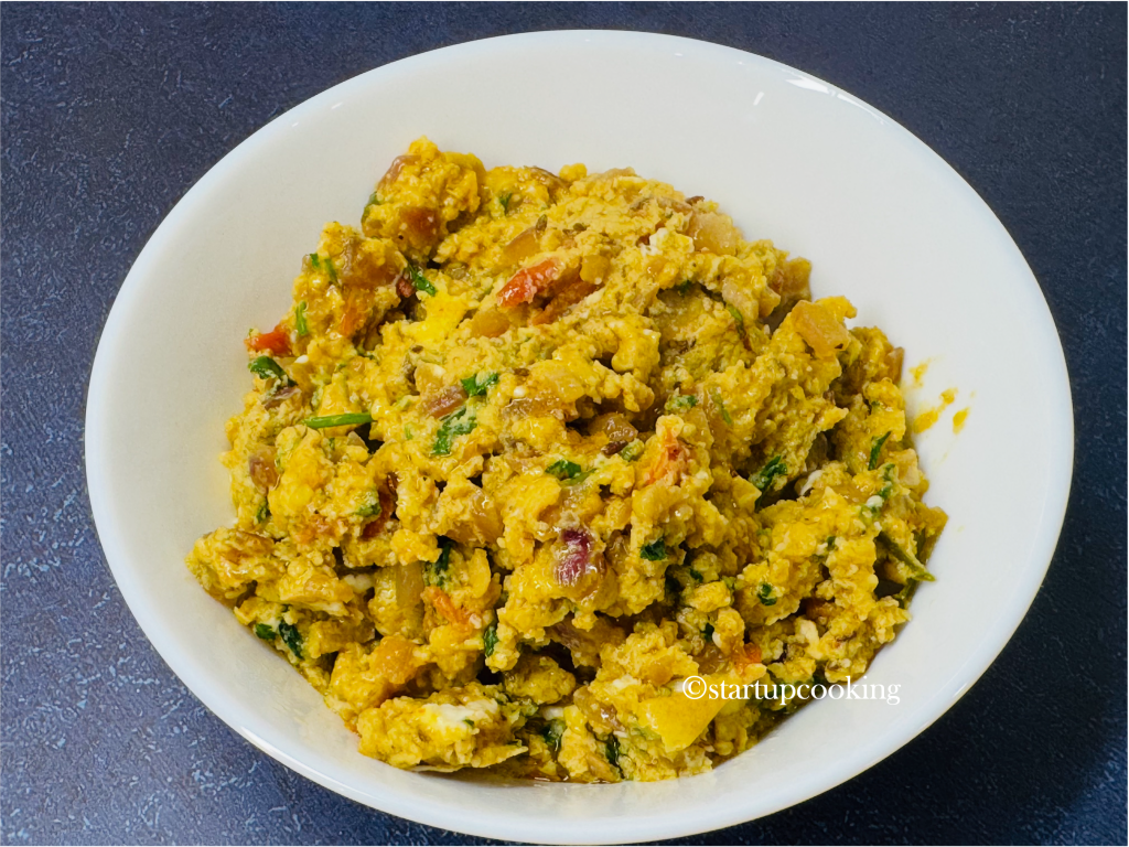 akuri, persian scrambled eggs,