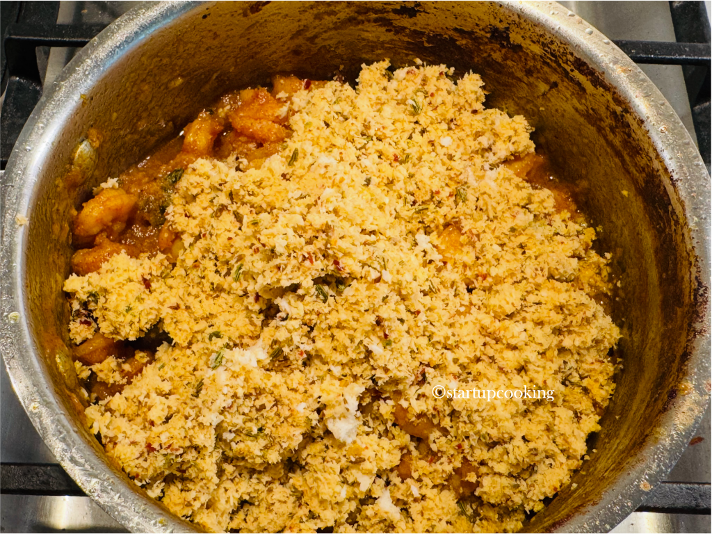 prawn thoran, chemmeen thoran