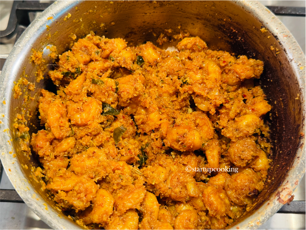 prawn thoran, chemmeen thoran