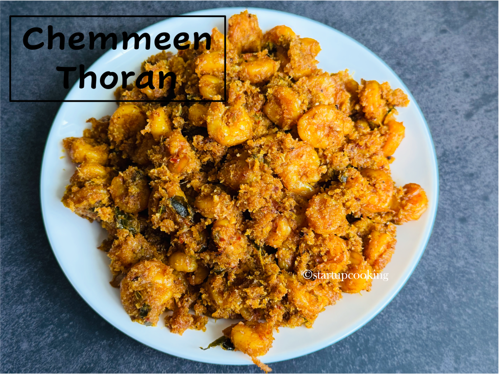 prawn thoran, chemmeen thoran