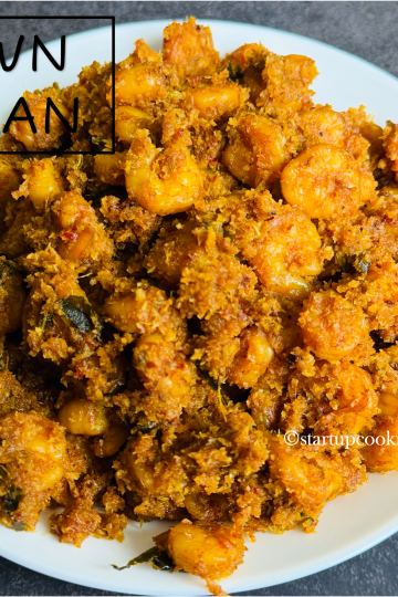 prawn thoran, chemmeen thoran