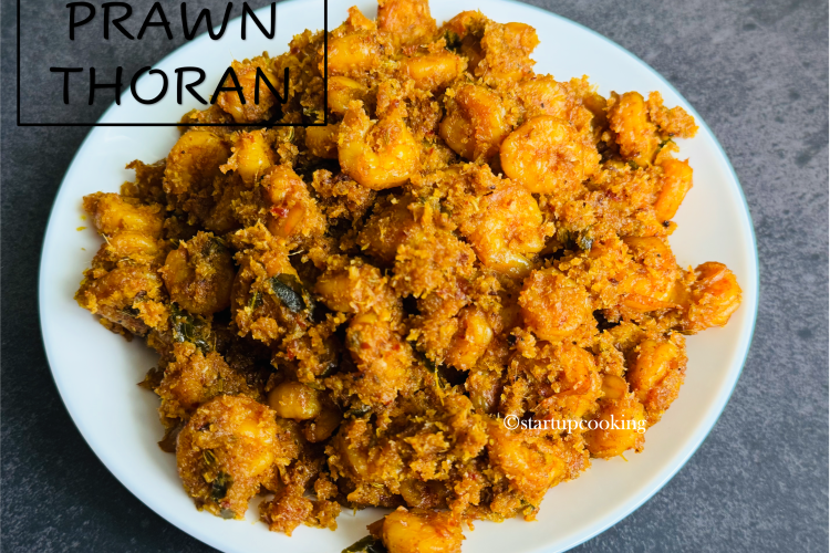 prawn thoran, chemmeen thoran