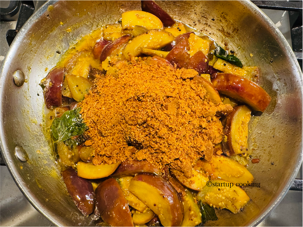 brinjal podi curry