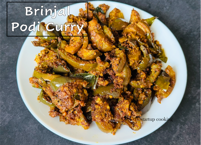 brinjal podi curry