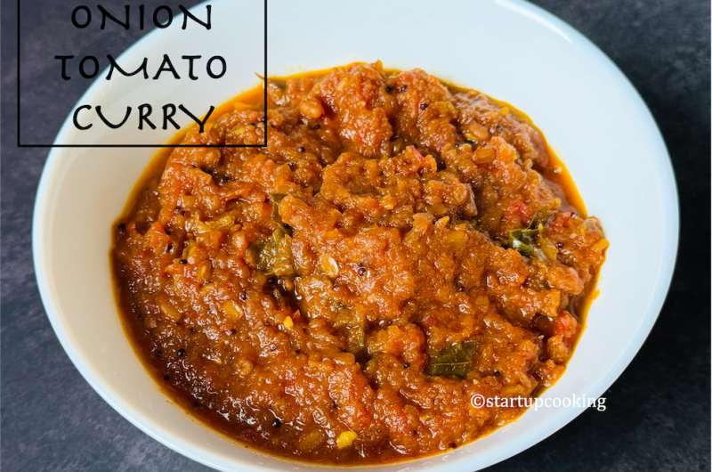 Onion Tomato Curry for Chapathi