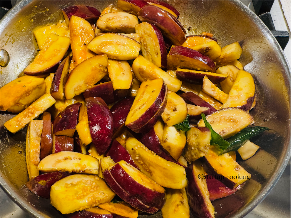 brinjal podi curry