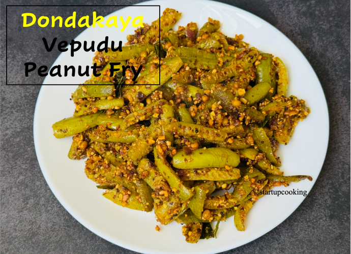 Dondakaya vepudu peanut fry