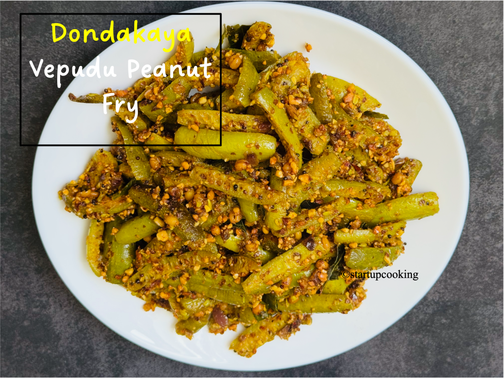 Dondakaya vepudu peanut fry