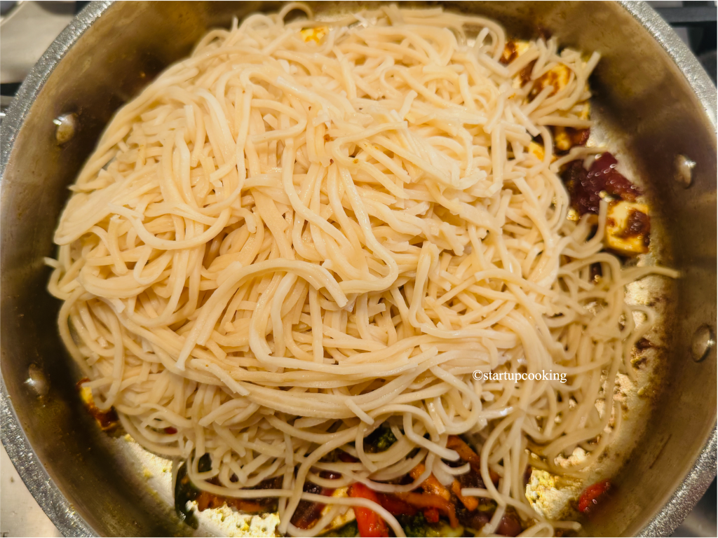 Paneer hakka millet noodles