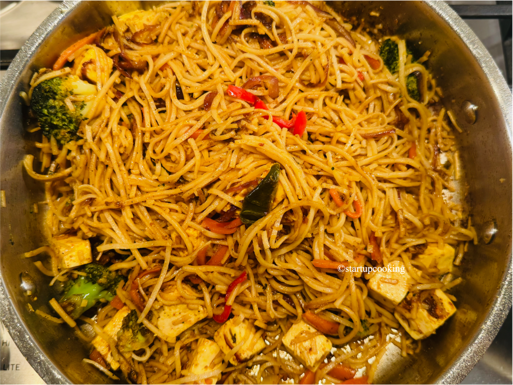 Paneer hakka millet noodles