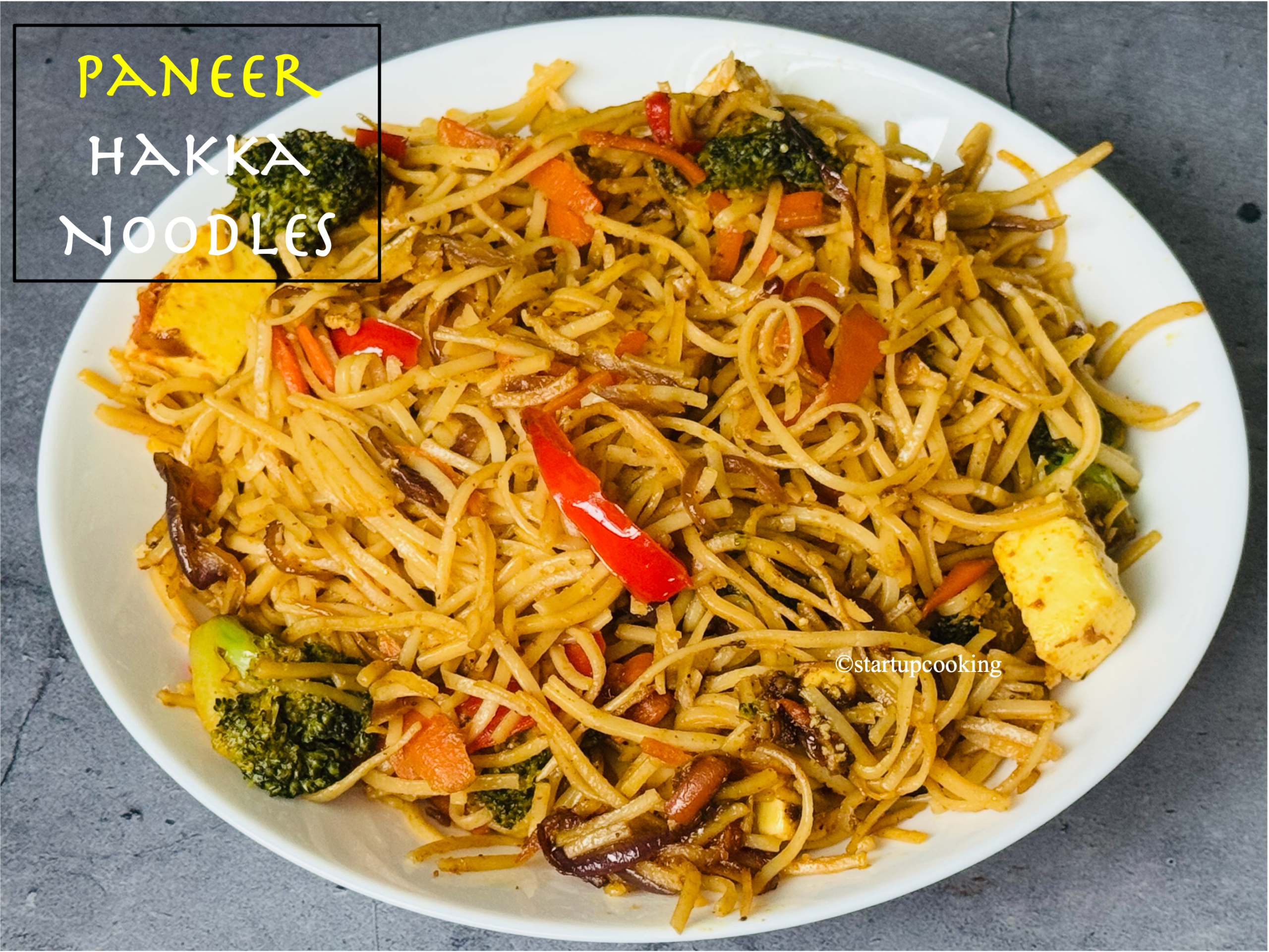 Paneer hakka millet noodles